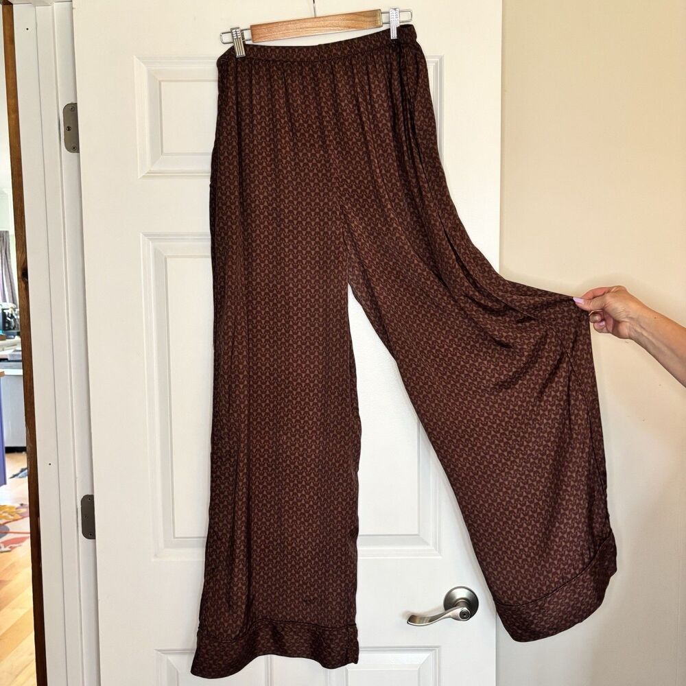 ￼￼ Splendid Collection, Purple, Geometric Pattern, Lumi Pant Wide Leg Size Xl